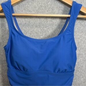 Merona One Piece Swimsuit-Blue-Women Size Small